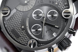 Diesel Little Daddy Dual Time Chronograph Grey Dial Stainless Steel Strap Watch For Men - DZ7263