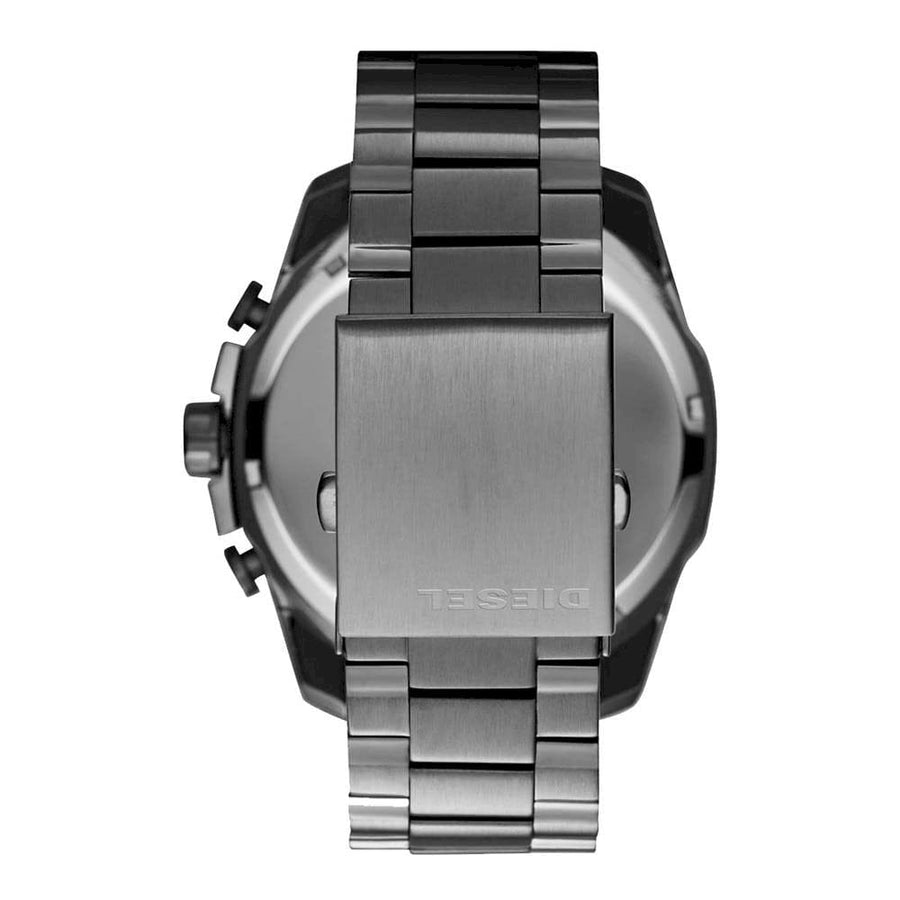 Diesel Mega Chief Chronograph Black Dial Black Stainless Steel Watch For Men - DZ4355
