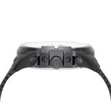 Diesel Mega Chief Chronograph Black Dial Black Steel Strap Watch For Men - DZ4527