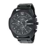 Diesel Mega Chief Chronograph Black Steel Strap Watch For Men - DZ4283