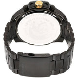 Diesel Mega Chief Chronograph Grey Dial Black Steel Strap Watch For Men - DZ4479