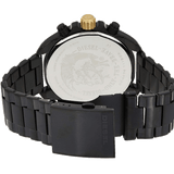 Diesel Mega Chief Chronograph Grey Dial Black Steel Strap Watch For Men - DZ4479