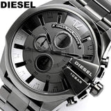 Diesel Mega Chief Chronograph Grey Dial Gunmetal Men's Watch - DZ4282