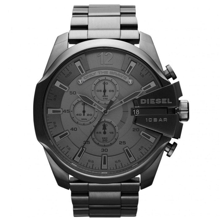 Diesel Mega Chief Chronograph Grey Dial Gunmetal Men's Watch - DZ4282