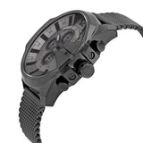 Diesel Mega Chief Chronograph Black Dial Black Mesh Strap Watch For Men - DZ4527