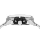 Diesel Mega Chief Chronograph Silver Dial Silver Steel Strap Watch For Men - DZ4501