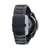 Diesel Mega Chief Chronograph Black Dial Black Steel Strap Watch For Men - DZ4355