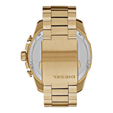 Diesel Mega Chief Gold Dial Gold Steel Strap Watch For Men - DZ4360