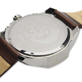 Diesel Mega Chief Light Blue Dial Brown Leather Strap Watch For Men - DZ4281