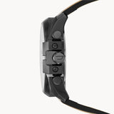 Diesel Mega Chief White Dial Brown Leather Strap Watch For Men - DZ4280