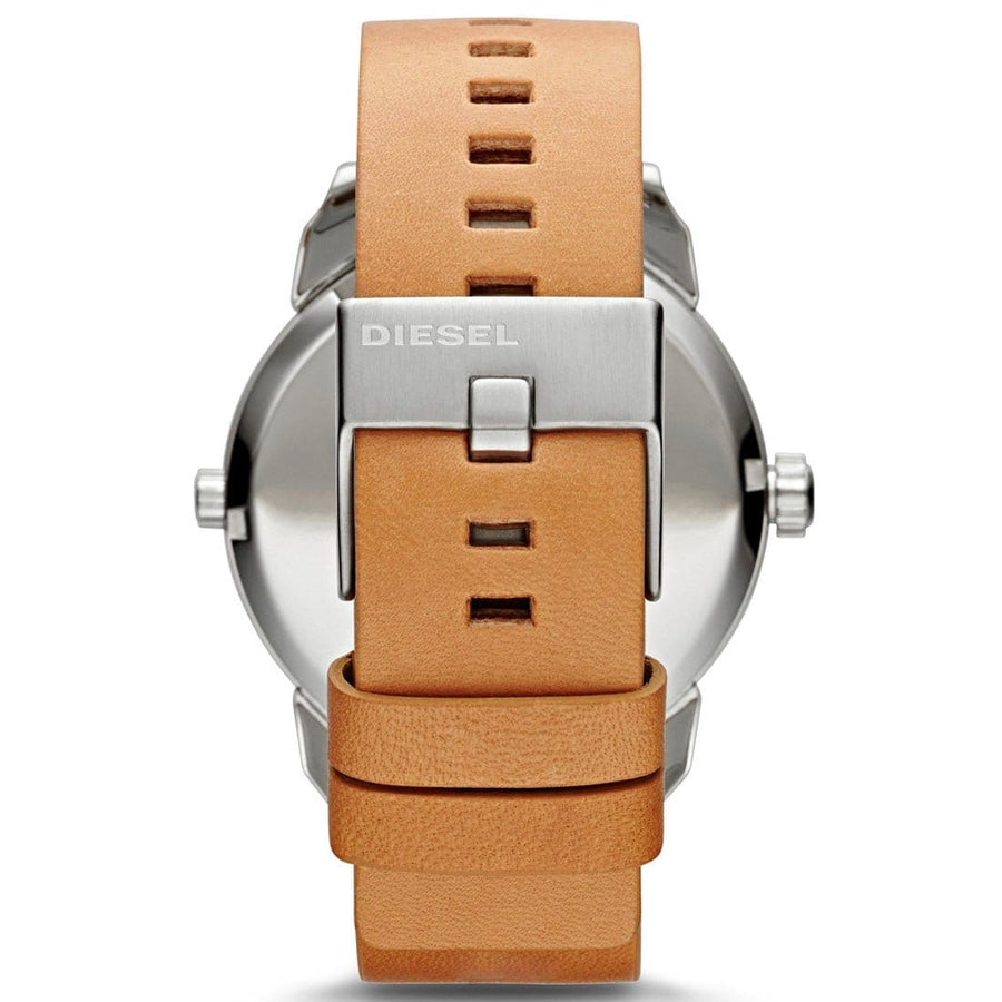 Diesel Mini Daddy Blue & Black Dial Brown Leather Strap Watch For Men - DZ7308