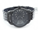 Diesel Mini Daddy Dual Time Black Dial Black Stainless Steel Strap Watch For Men - DZ7316