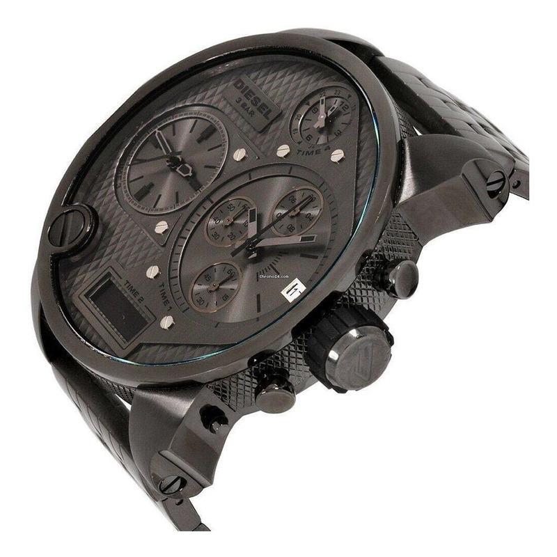 Diesel Mr Daddy 1.0 Gray Dial Gray Stainless Steel Watch For Men - DZ7247