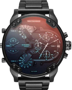 Diesel Mr Daddy 2.0 Black Dial Black Stainless Steel Watch For Men - DZ7395