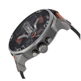 Diesel Mr Daddy 2.0 Black Dial Brown Leather Strap Watch For Men - DZ7332