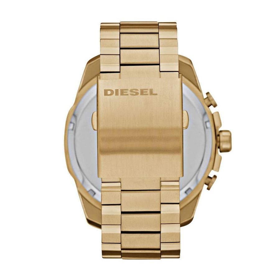 Diesel Mr Daddy 2.0 Black Dial Gold Stainless Steel Watch For Men - DZ7333