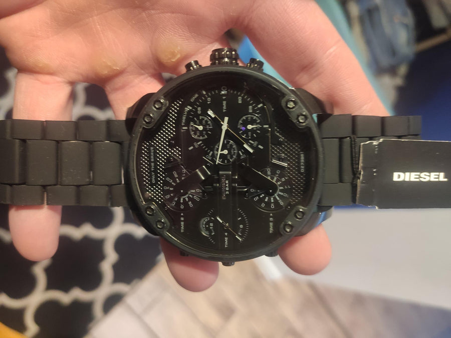 Diesel Mr Daddy 2.0 Chronograph Black Dial Black Stainless Steel Watch For Men - DZ7396