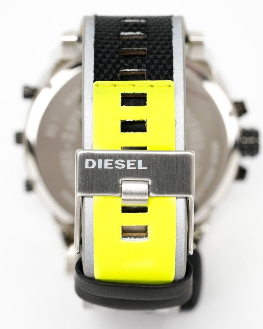 Diesel Mr. Daddy 2.0 Chronograph Black Dial Grey Nylon Strap Watch For Men - DZ7429