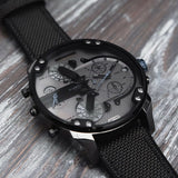 Diesel Mr Daddy 2.0 Chronograph Grey Dial Black Nylon Strap Watch For Men - DZ7420