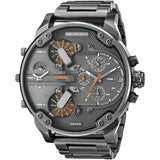 Diesel Mr Daddy 2.0 Chronograph Grey Dial Grey Steel Strap Watch For Men - DZ7315