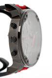 Diesel Mr Daddy 2.0 Chronograph Grey Dial Red Rubber Strap Watch For Men - DZ7423