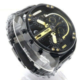 Diesel Mr. Daddy 2.0 Black Dial Black Steel Strap Watch For Men - DZ7435