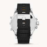 Diesel Mr Daddy Black Dial Black Leather Strap Watch For Men - DZ7313