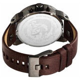 Diesel Little Daddy SBA Small Sized Grey Dial Brown Leather Strap Watch For Men - DZ7258