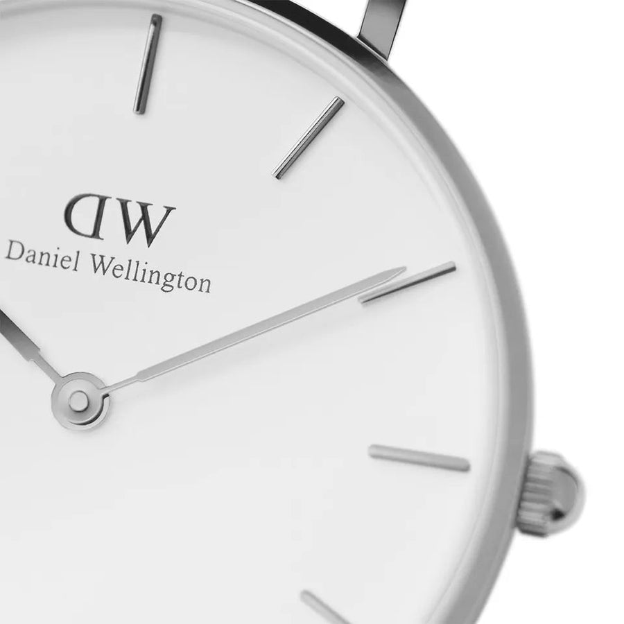 Daniel Wellington Classic Petite Cornwall White Dial Black NATO Strap Watch For Women - DW00100254