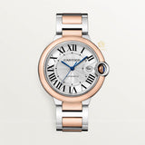 Cartier Ballon Bleu De Cartier Silver Dial Two Tone Steel Strap Watch for Men - W2BB0034