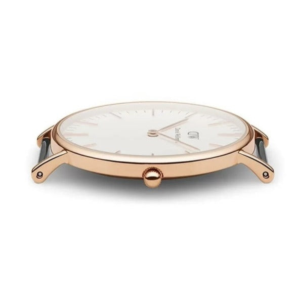 Daniel Wellington Classic Winchester White Dial Three Tone Nylon Strap Watch For Women - DW00100033