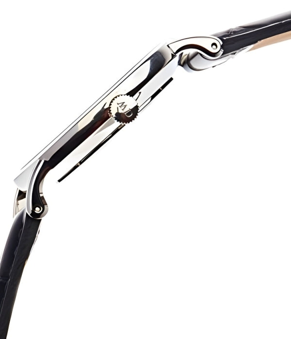 Daniel Wellington Dapper Reading White Dial Black Leather Strap Watch For Men - DW00100108