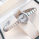 Gucci Diamantissima Quartz Diamonds White Dial Silver Steel Strap Watch For Women - YA141503