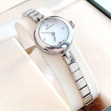 Gucci Diamantissima Quartz Diamonds White Dial Silver Steel Strap Watch For Women - YA141503