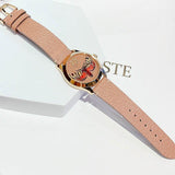 Gucci G Timeless Butterfly Brown Dial Brown Leather Strap Watch For Women - YA1264063