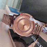 Guess Montauk Rose Gold Dial Rose Gold Steel Strap Watch For Women - W0933L3