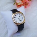 Marc Jacobs Mandy White Dial Black Leather Strap Watch for Women - MJ1564