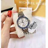 Michael Kors Darci Quartz White Dial Silver Steel Strap Watch For Women - MK4516