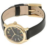 Marc Jacobs Roxy Black Dial Black Leather Strap Watch for Women - MJ1592