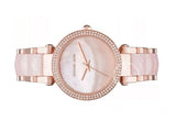 Michael Kors Parker Mother of Pearl Pink Dial Two Tone Steel Strap Watch for Women - MK6402