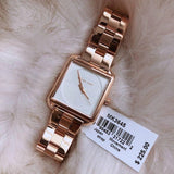 Michael Kors Lake Quartz White Dial Rose Gold Steel Strap Watch For Women - MK3645