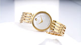 Movado Esperanza 28mm Mother of Pearl Dial Gold Steel Strap Watch For Women - 0607054