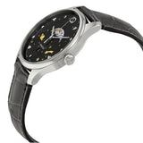 Gucci G-Timeless Moonphase Black Dial Black Leather Strap Watch For Men - YA126327