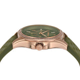 Michael Kors Mini Pilot Chronograph Green Dial Green Silicone Strap Watch For Women - MK7421