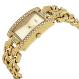 Guess MOD Heavy Metal Diamonds Gold Dial Gold Steel Strap Watch for Women - W0072L1