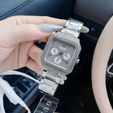 Guess Deco Multifunction Quartz Silver Dial Silver Steel Strap Watch For Women - GW0472L1