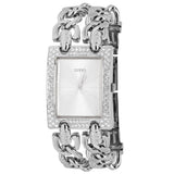 Guess Mod Heavy Metal Diamonds Silver Dial Silver Steel Strap Watch for Women - W95088L1