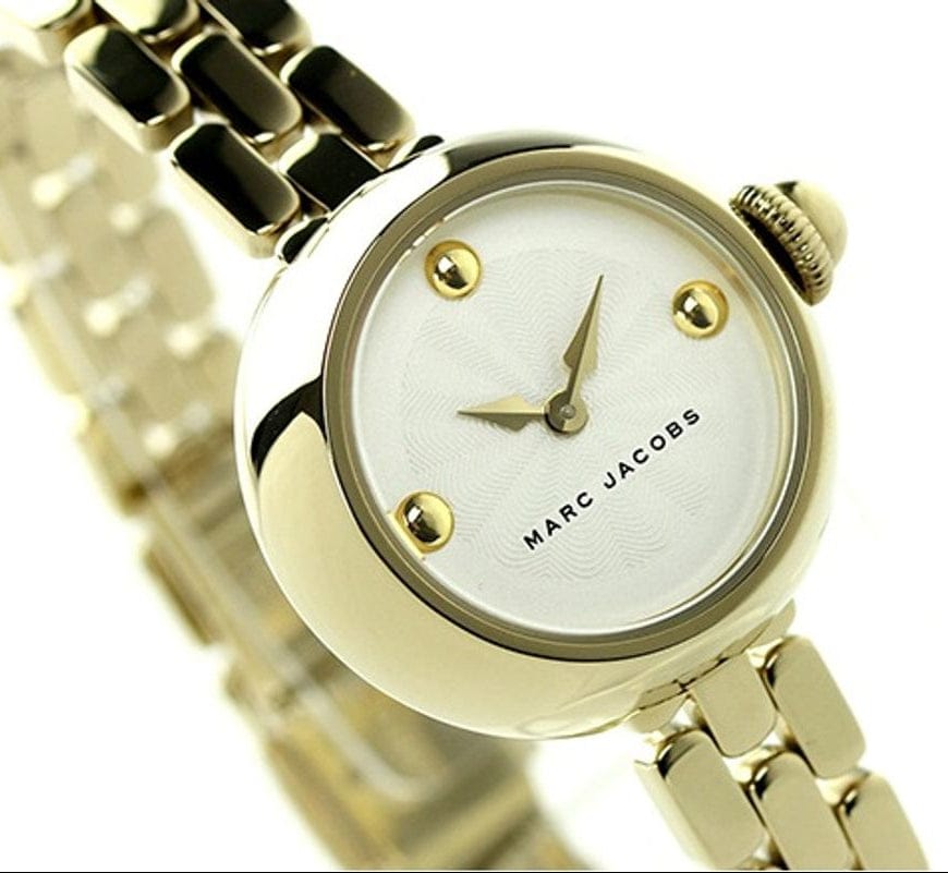 Marc Jacobs Courtney White Dial Gold Steel Strap Watch for Women - MJ3457