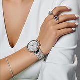 Michael Kors Camille Crystals Quartz Silver Dial Silver Steel Strap Watch for Women - MK6993