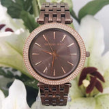 Michael Kors Darci Quartz Brown Dial Brown Steel Strap Watch For Women - MK3416